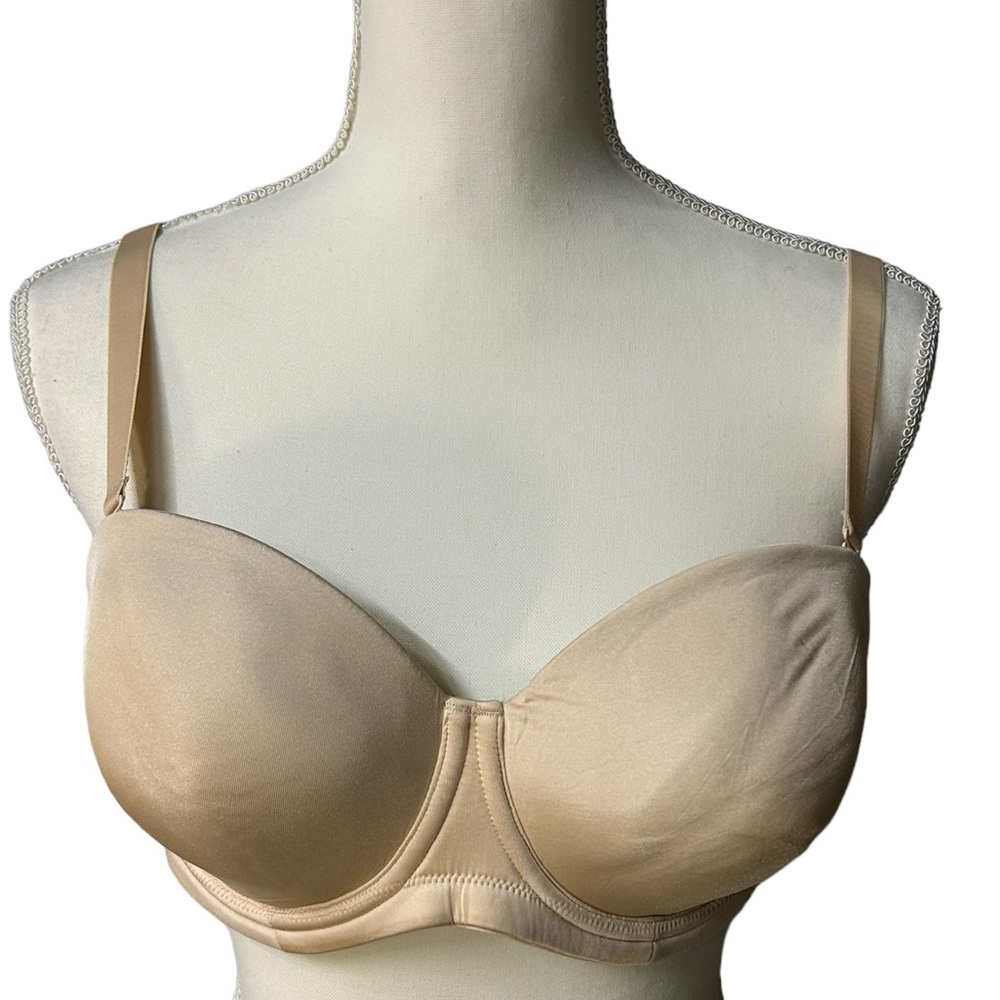 SMART & SEXY nude strapless underwire bra w multi way straps size 40 C NWT